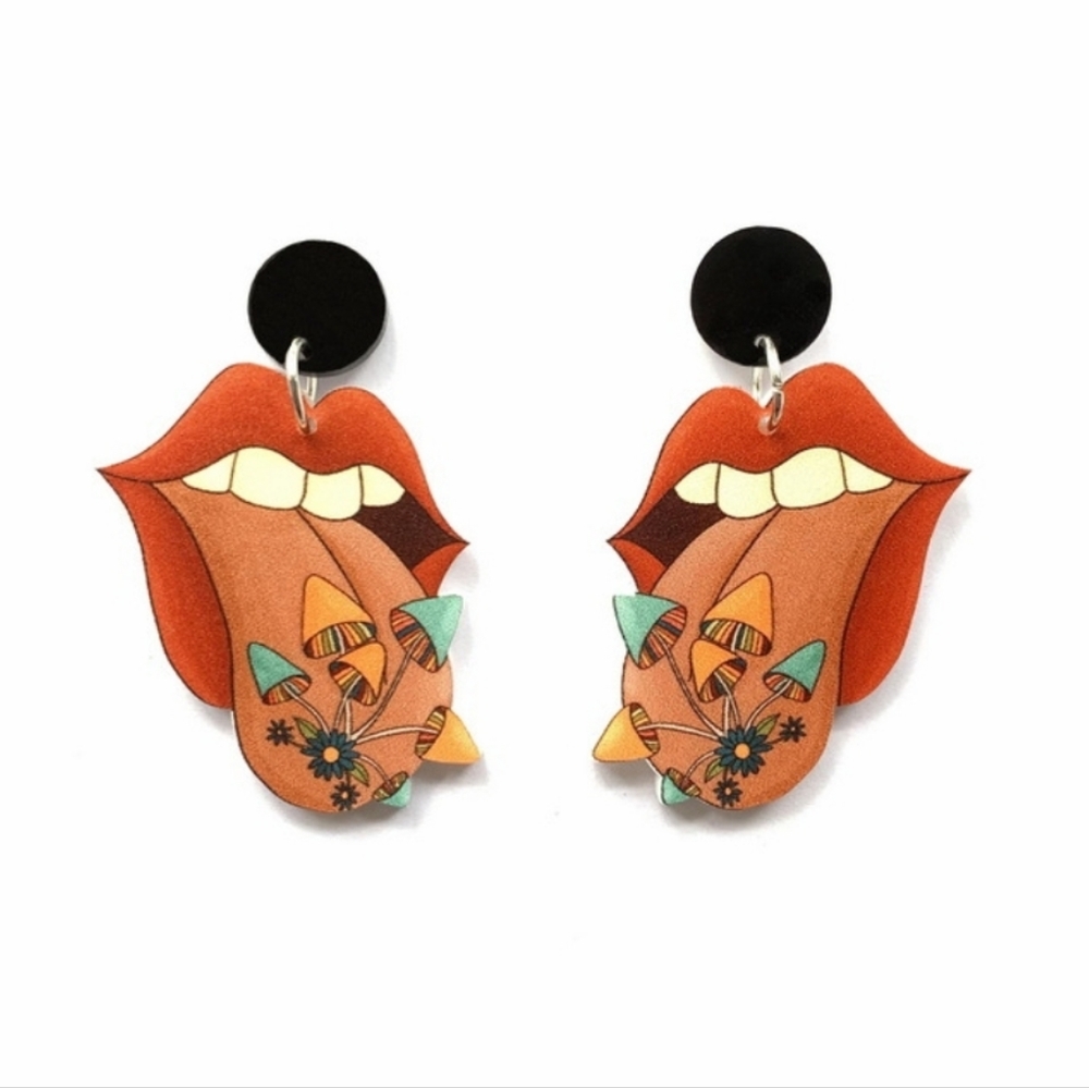 Mouth Mushroom Earrings